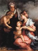 Andrea del Sarto Madonna and Child wiht SS.Elizabeth and the Young john USA oil painting artist